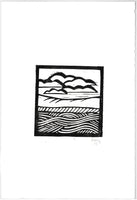 Crow Head from Dursey Island | Handprinted Orginal Lino Cut Print