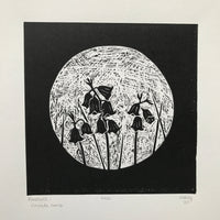 Bluebell (Coinnle Corra) Irish Wildflower Lino Cut Print | Original Handmade & Limited Edition by Mary Callaghan