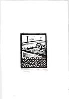 Tilickafinna Ruin, Dursey Island | Handprinted Orginal Lino Cut Print